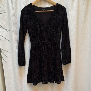 City Studio Black Long Sleeve Dress with Timeless Elegance